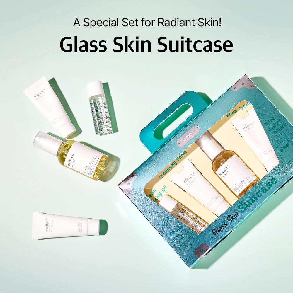 Glass Skin Suit Case Best Seller Set (4Items Includes) Skincare Kit Moisturizing for Glow Skin Care Routine Gifts Korean Glass Skin (0.67 Fl.Ozl+0.67 Fl.Oz+0.50 Fl.Oz+1.6 Fl.Oz)