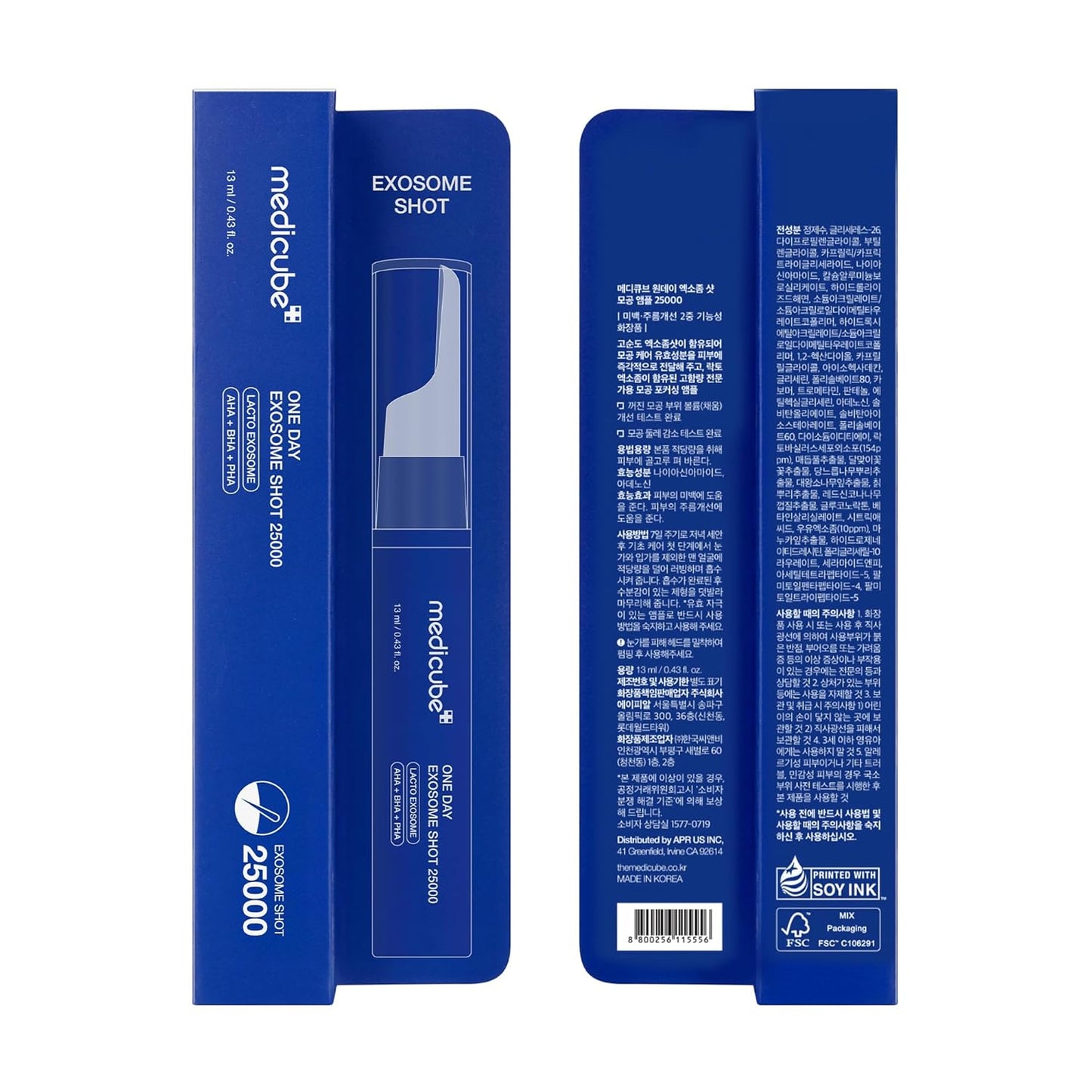 Zero Exosome Shot 25,000 PPM Spicule Facial Serum | Liquid Skin Booster Serum | Exosome, AHA+BHA+PHA | Pore Care, Dead Skin Cells, Skin Texture | Korean Skin Care 0.43 Fl.Oz