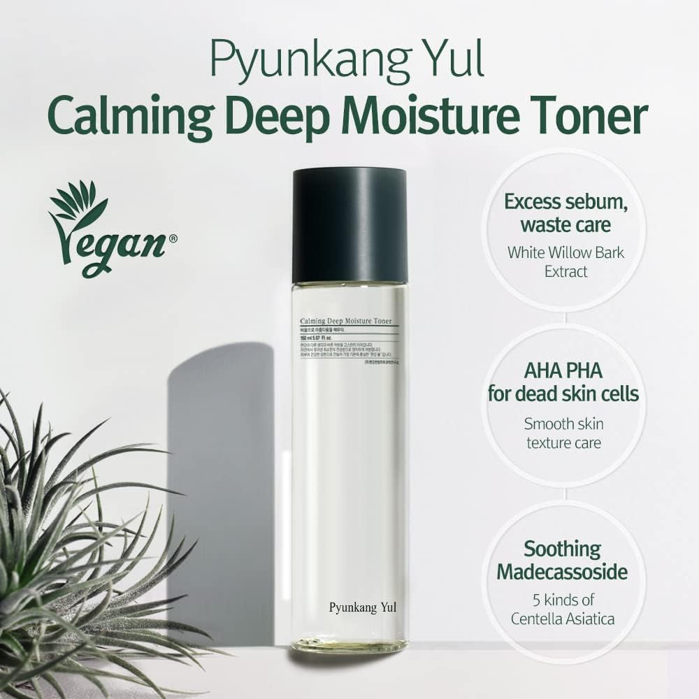 PKY Calming Deep Moisture Toner - Face Toner for Women Containing AHA and PHA - for Teens and Adults - Astringent for Face - Korean Facial Toner - 150Ml 5.07 Fl. Oz.