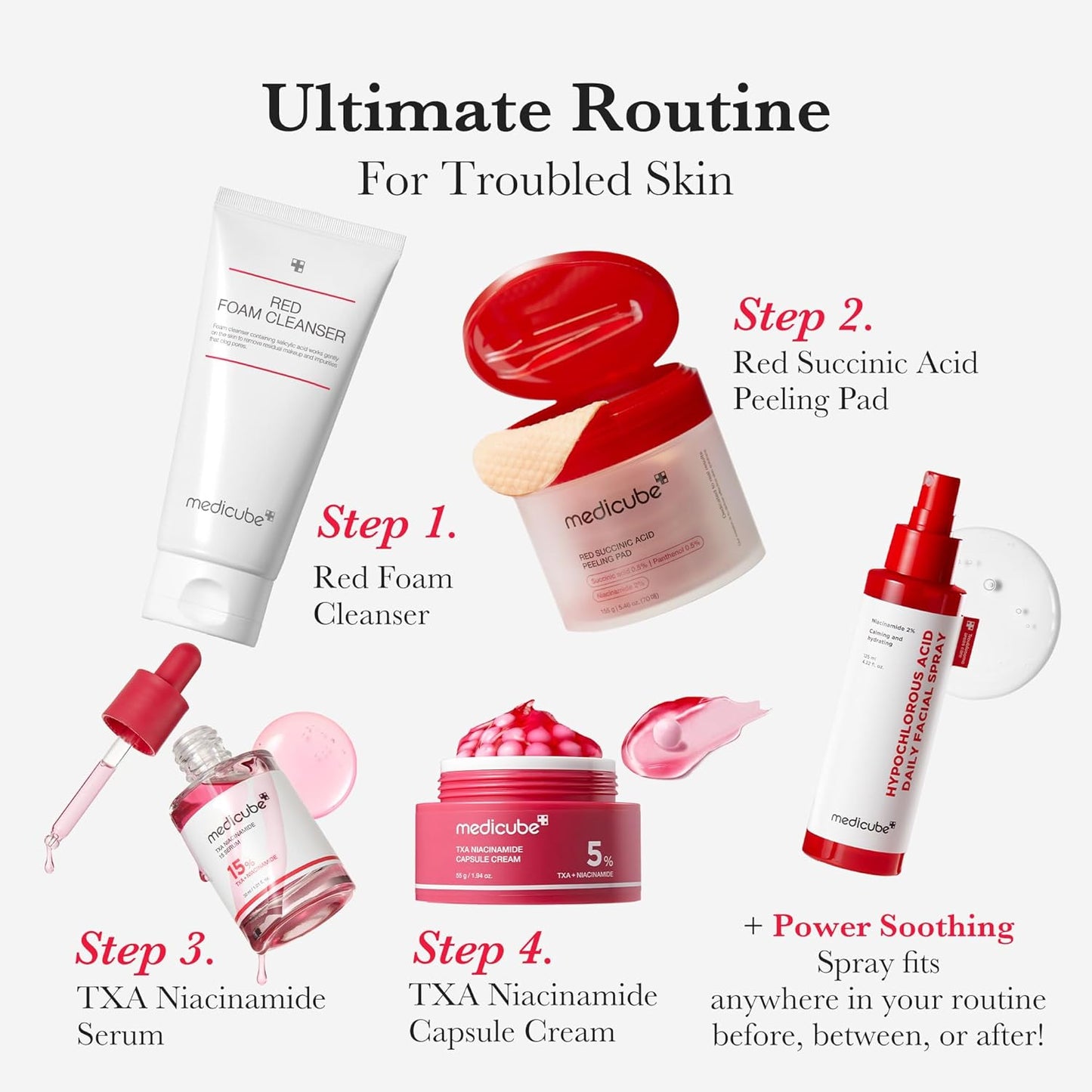 Red Foam Cleanser - Deeply Cleanses, Remove Impurities, Control Sebum, | Korean Skincare