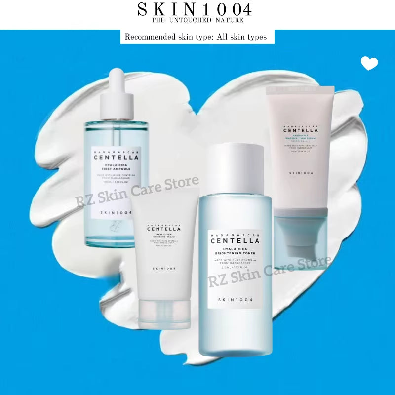 SKIN1004 Centella Skincare Korean 4Pc/Set Madagascar Moisturize Toner Serum Whitening Cream Face Wash Cleansing Oil Essence