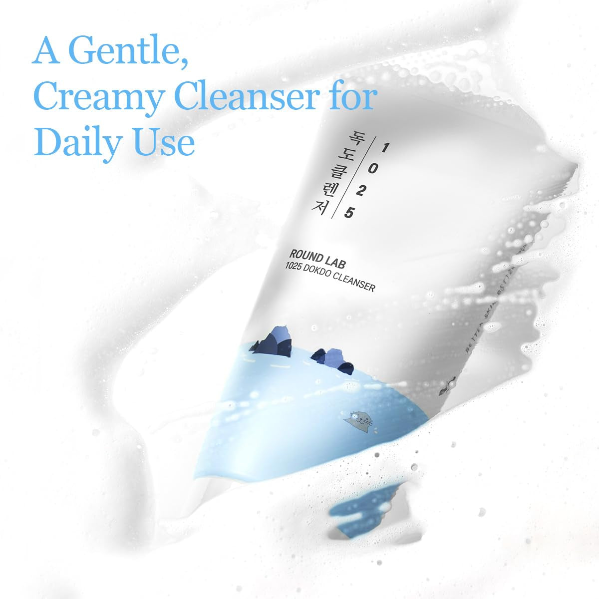 1025 Dokdo Cleanser 5.07 Fl Oz, Low Ph Facial Cleanser for Sensitive Skin, Rich Soft Bubbles for Deep Cleansing and Makeup Removal, Hydrating Face Wash with Deep Sea Water, Korean Skin Care
