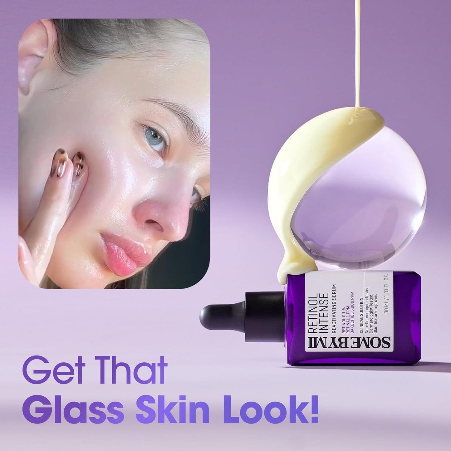 Retinol Intense Reactivating Serum – 1.01Oz, 30Ml – Korean Bakuchiol Retinol Serum for Face Firming – Improves Signs of Aging, Minimizes Pore Size & Refines Skin Texture – Korean Skin Care