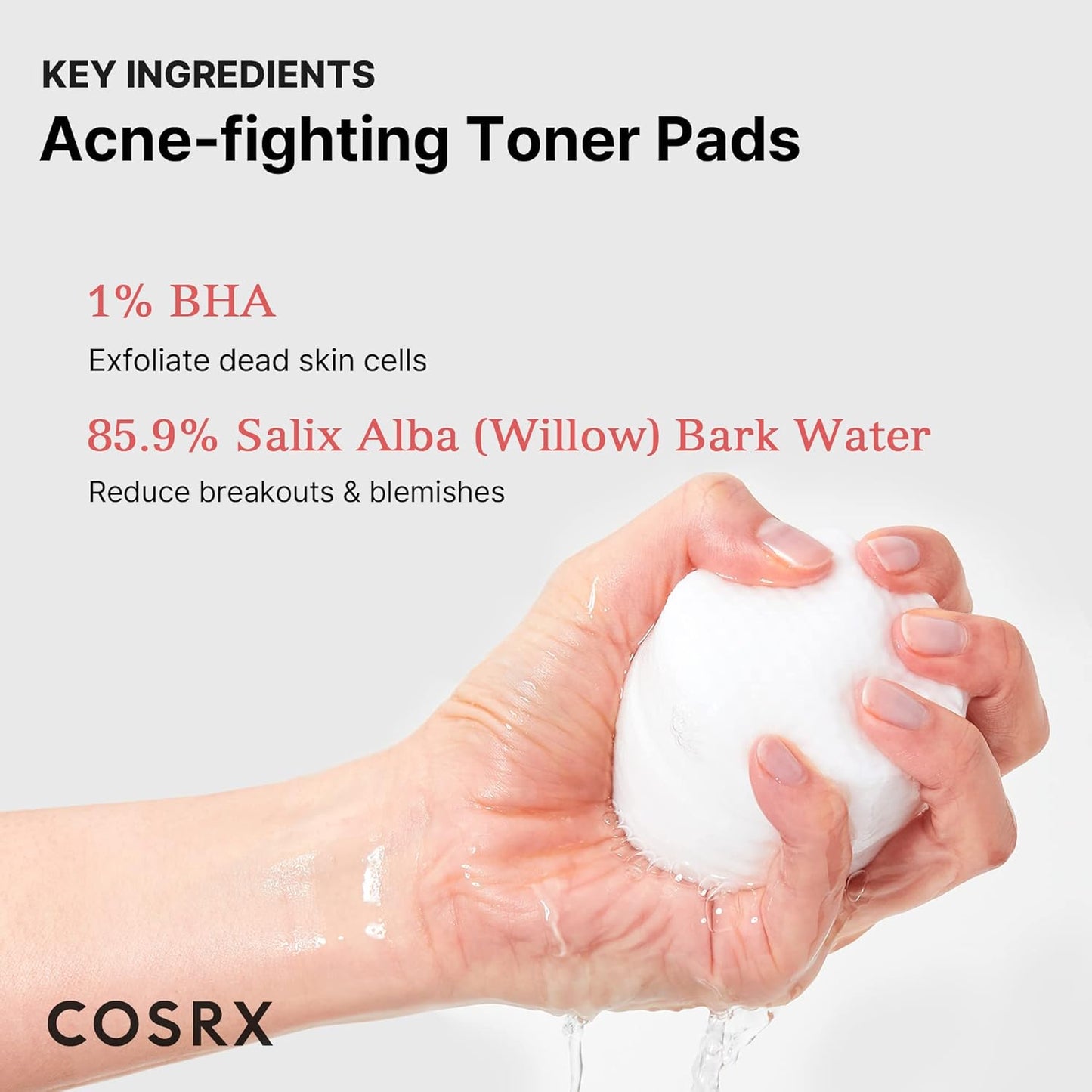 BHA Toner Pads, 70 Sheets, Exfoliating Pads for Dead Skin & Blackheads, Minimize Pores, Prevent Breakouts, Improve Skin Texture, Korean Skin Care
