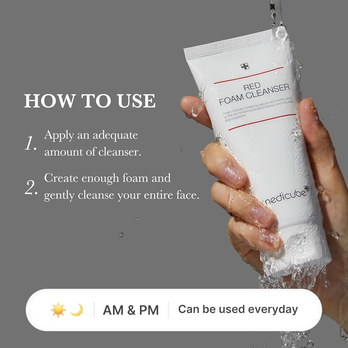Red Foam Cleanser - Deeply Cleanses, Remove Impurities, Control Sebum, | Korean Skincare