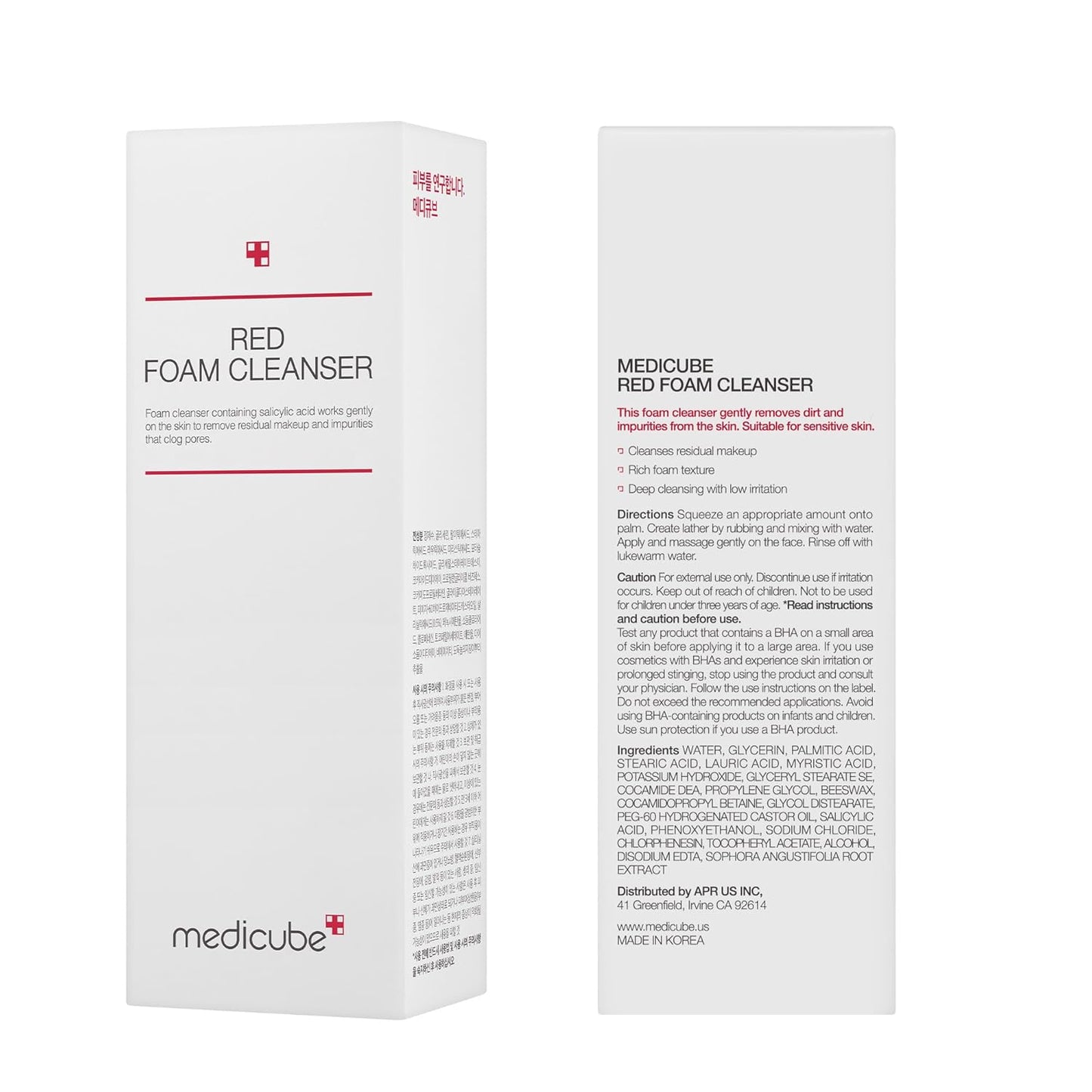 Red Foam Cleanser - Deeply Cleanses, Remove Impurities, Control Sebum, | Korean Skincare