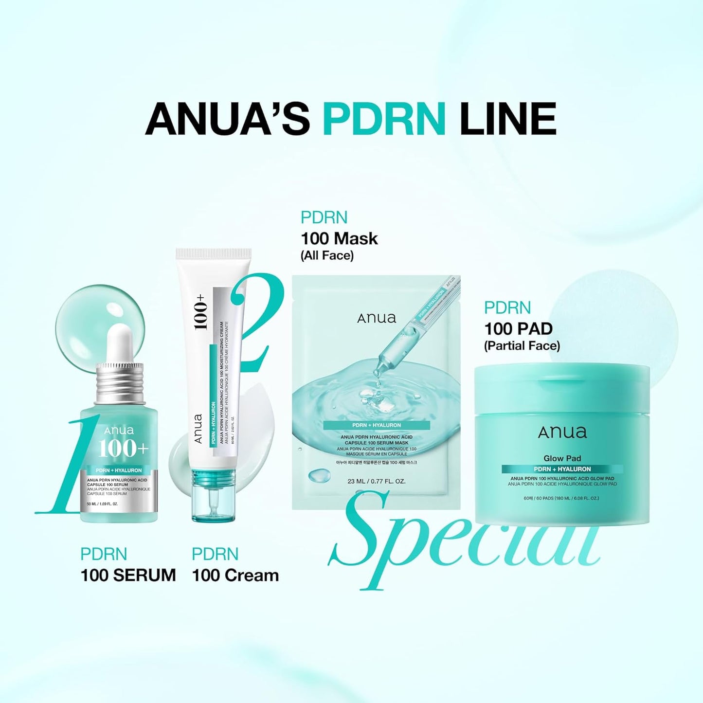 PDRN Hyaluronic Acid Capsule 100 Serum Mask, Everyday Glow Korean Sheet Mask with Salmon PDRN, Hyaluronic Acid, Collagen, Self Home Care Facial Mask for Glass Skin, Korean Skin Care (10EA)