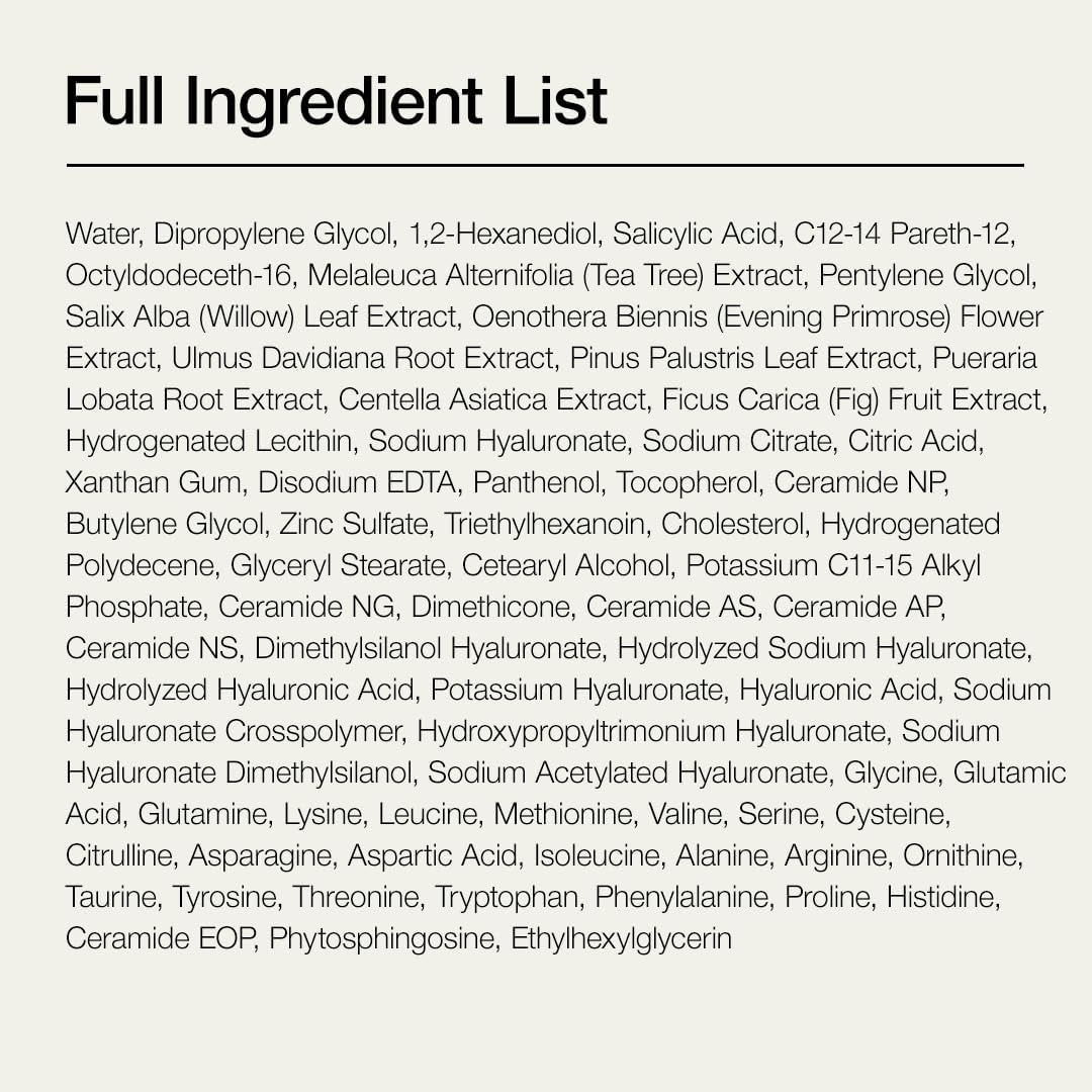 BHA 2% Gentle Exfoliating Toner, Mild Facial Exfoliant, Salicylic Acid for Pores and Sebum, Teatree Extract, Hyaluronic Acid, Ceramides (150Ml / 5.07 Fl.Oz.)