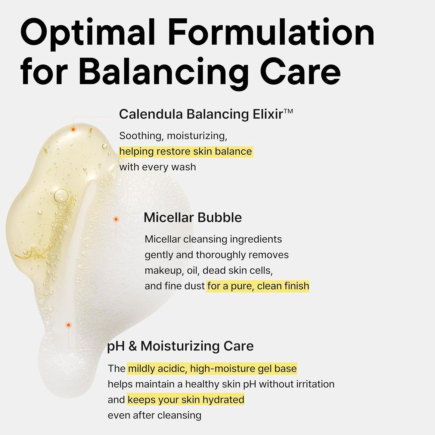 Low Ph Calendula Balancing Foam Gel Cleanser for All Skin Types β Face Wash with Centella Asiatica & Beta Glucan β Gentle Hydrating Mild Facial Cleanser 5.07 Fl. Oz. Korean Skincare