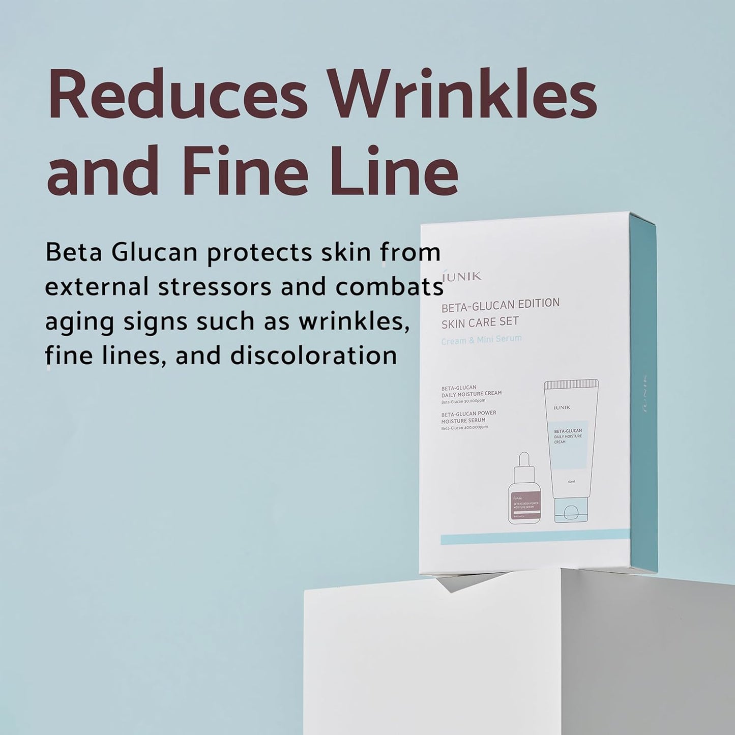 Beta-Glucan Edition Skincare Set (Cream 2.02 Fl.Oz. & Mini Serum 0.51 Fl.Oz.) - Featuring the Powerful Beta-Glucan to Moisturize, Revitalize, and Reinforce the Skin with Ewg-Green Ingredients