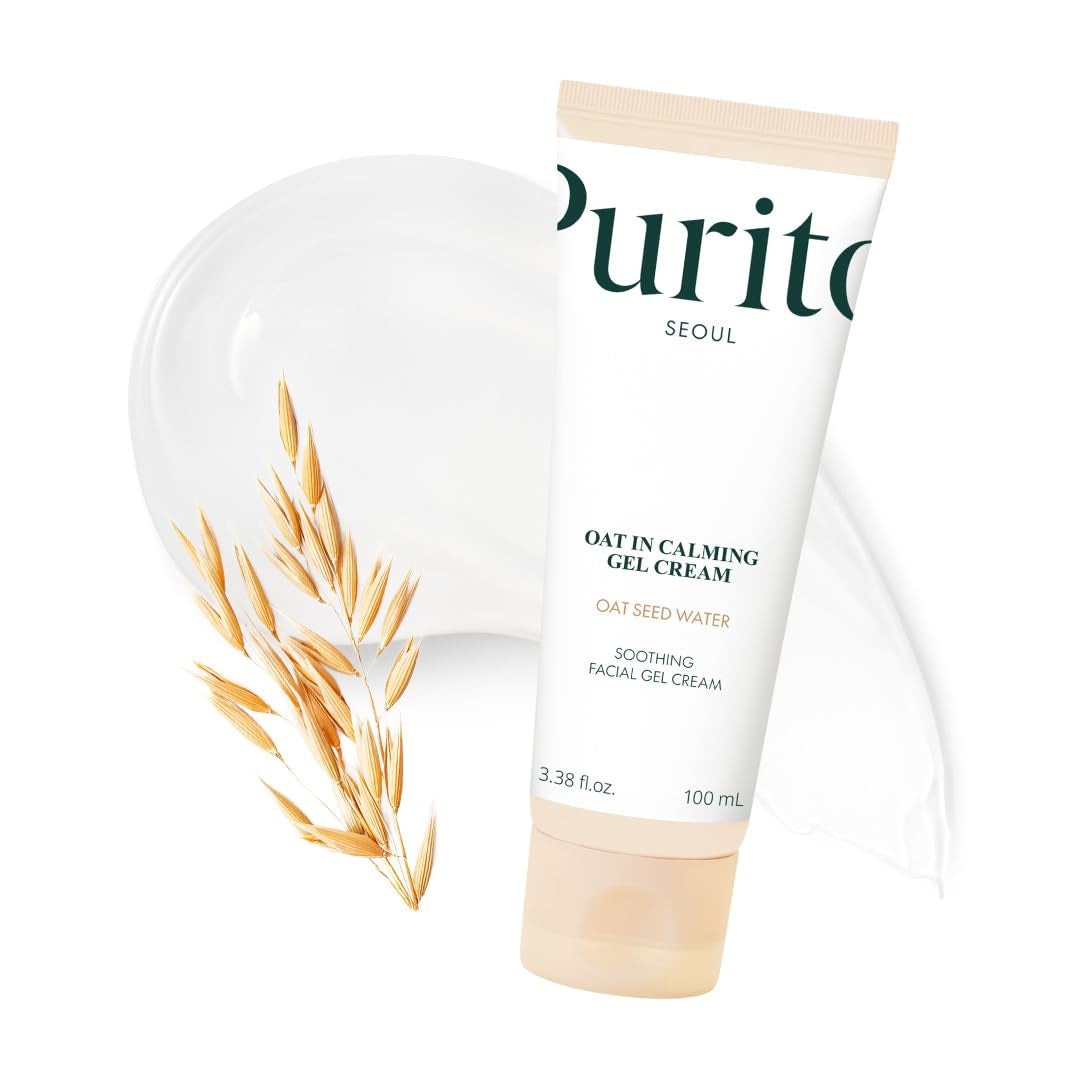 Oat in Calming Gel Cream, Oat Seed Water Hydration & Soothing, Lightweight, Non-Sticky FA Safe Moisturizer for Sensitive Skin, Non-Comedogenic, Fragrance-Free, Korean Skincare 3.38 Fl.Oz