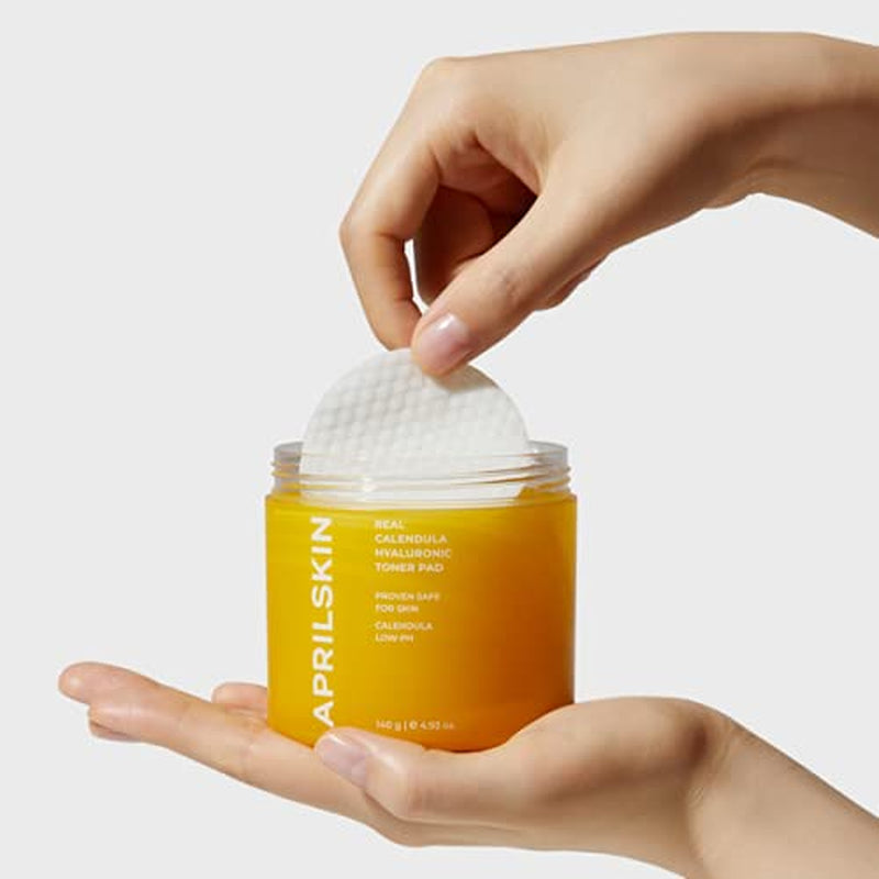 Calendula PHA Hyaluronic Toner Pads | Vegan, Cruelty Free | Exfoliating, Refining Pores & Hydrating for Dry, Sensitive, Acne-Prone Skin | 60 Pads | No Sulfates and Artificial Fragrance