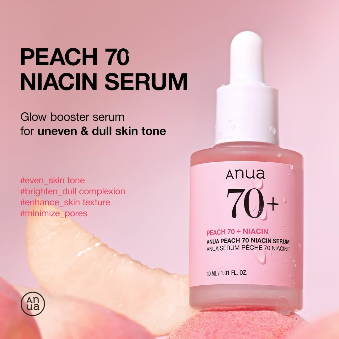 Peach 70 Niacinamide Serum 30Ml / Brightening Hydrating Face Serum/Daily Clean Beauty (1.01 Fl. Oz.)