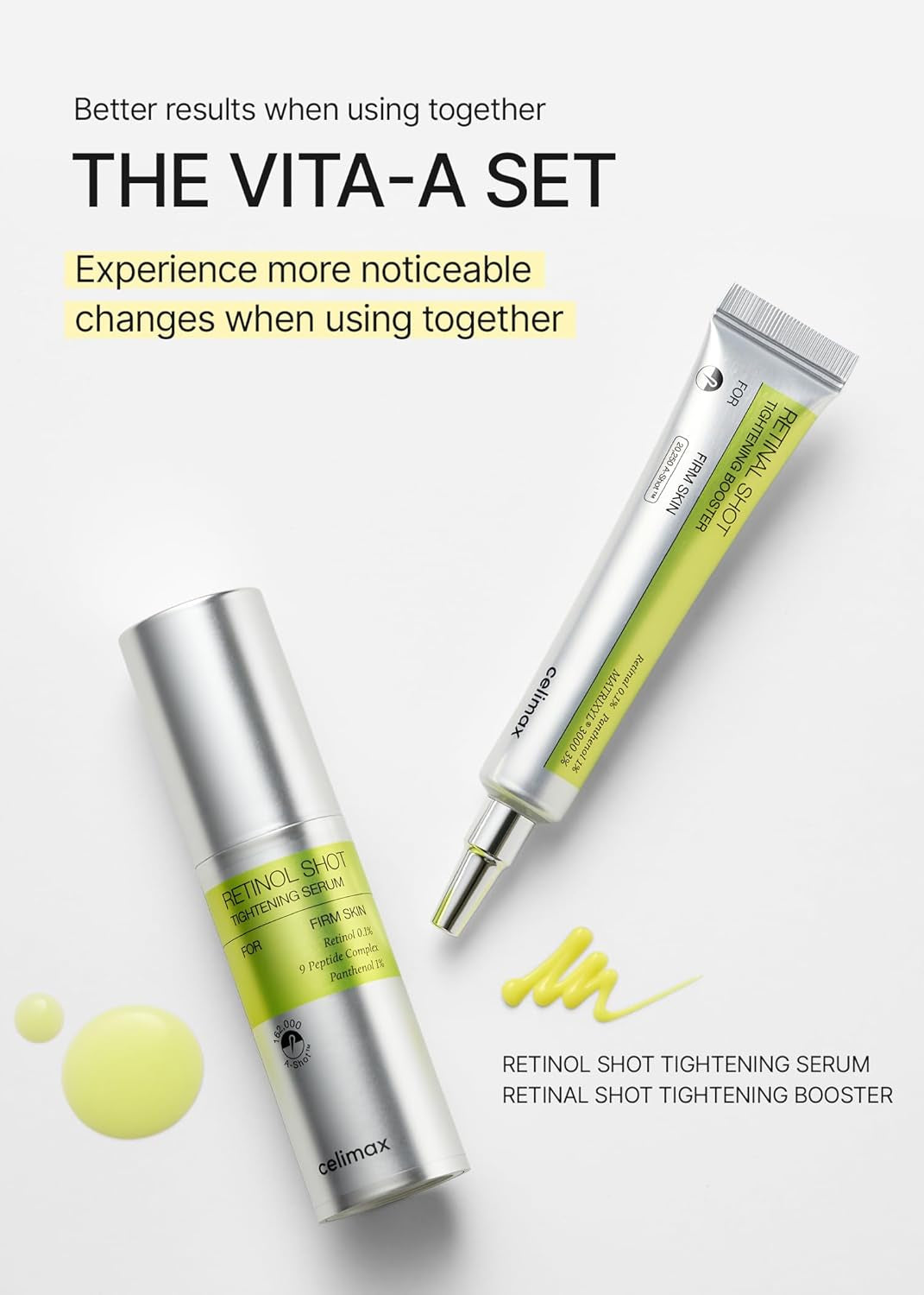 the Vita a Retinol Shot Tightening Serum | with Pure Vitamin a Retinol, Peptide, Pore Minimizer, Wrinkles & Fine Lines, Firmer Skin, Anti-Aging, Skin Smoothing 30Ml