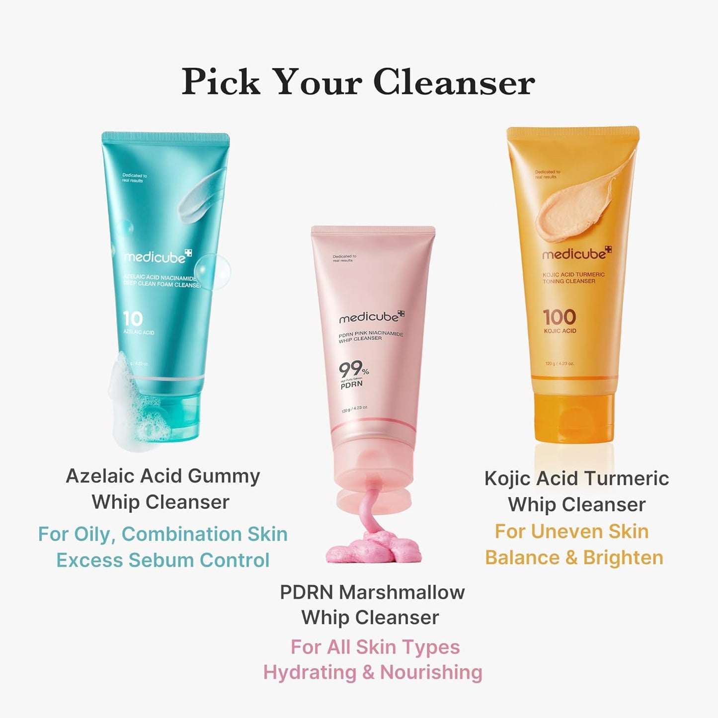 Kojic Acid Turmeric Whip Cleanser | Daily Facial Cleanser for Brightening, Balancing Skin Tone & Texture | Fade Appearance of Uneven Patches & Ideal for Use after Spot Care | Korean Skincare