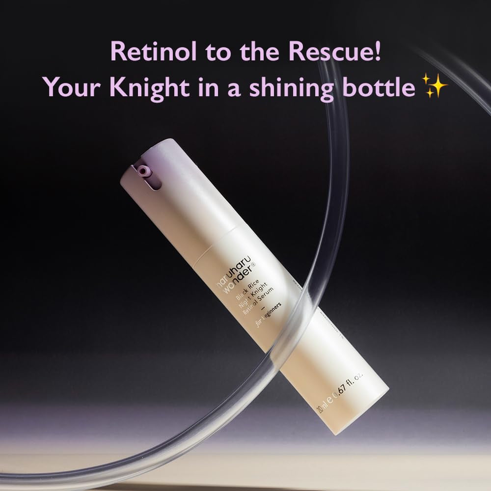Wonder Black Rice Night Knight Retinol Serum, Refining & Smoothing, Firms Skin, Reduces Fine Lines, Hydrating Formula, 0.67 Fl.Oz
