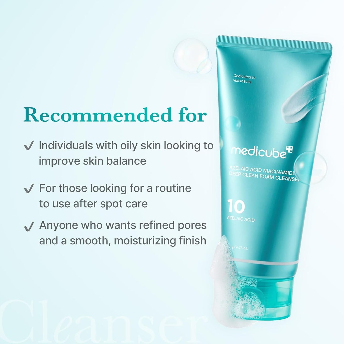 Azelaic Acid Gummy Whip Cleanser | Cleansing Foam for Troubled Skin | Use after Spot Care & Excess Sebum Control | Niacinamide, Glycerin | Soothing, Pore Cleansing Face Wash | Korean Skincare