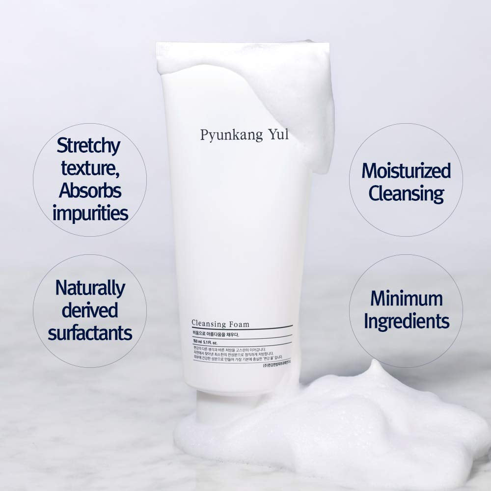 Cleansing Foam - Korean Facial Wash for All Skin Types - Zero-Irritation Face Washer Extracted from Coconut - Moisturized Skin & Creating Moisture Barrier after Cleansing - 5.1 Fl. Oz