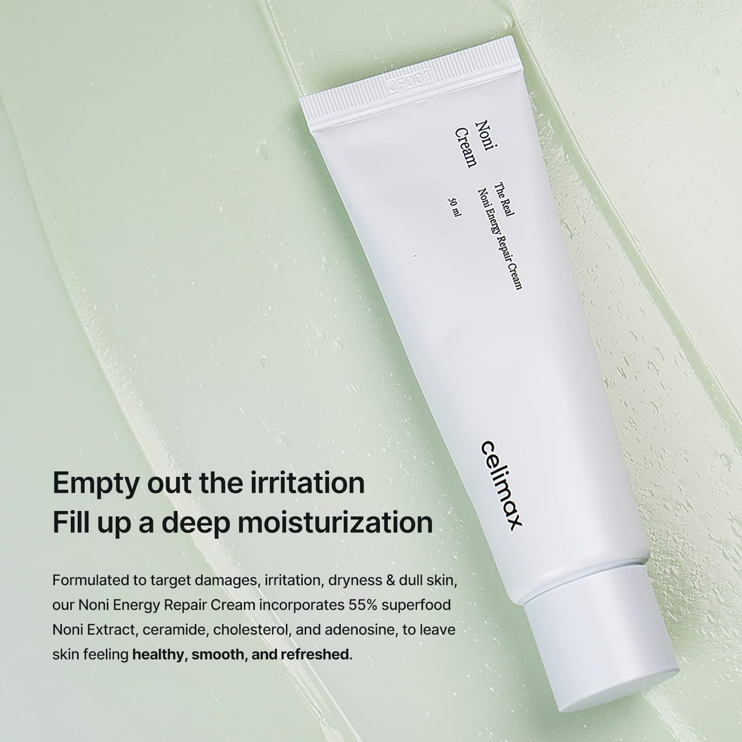 the Real Noni Energy Repair Cream | with Ceramide, Moisturizing, Soothing, Hydrating, anti Aging, Brightening, for Wrinkle & Fine Line, for Sensitive Dry Oily Skin, 50Ml