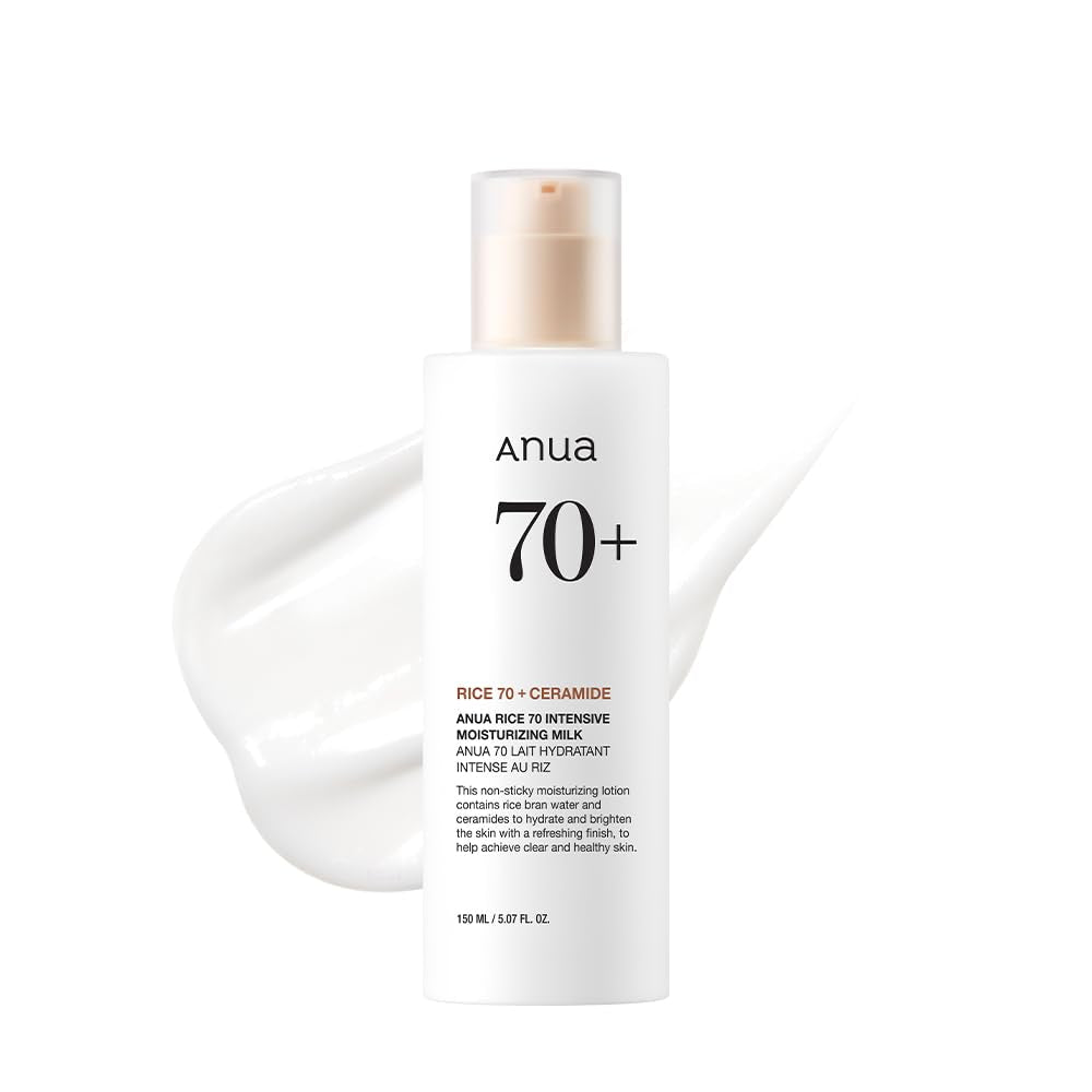 Rice 70 Intensive Moisturizing Milk, Lotion for Deep Hydration and Nourishing, Glowy Glass Skin, Rice Water, Niacinamide, Ceramides, Lightweight, Korean Skincare, 150Ml/ 5.07 Fl.Oz.