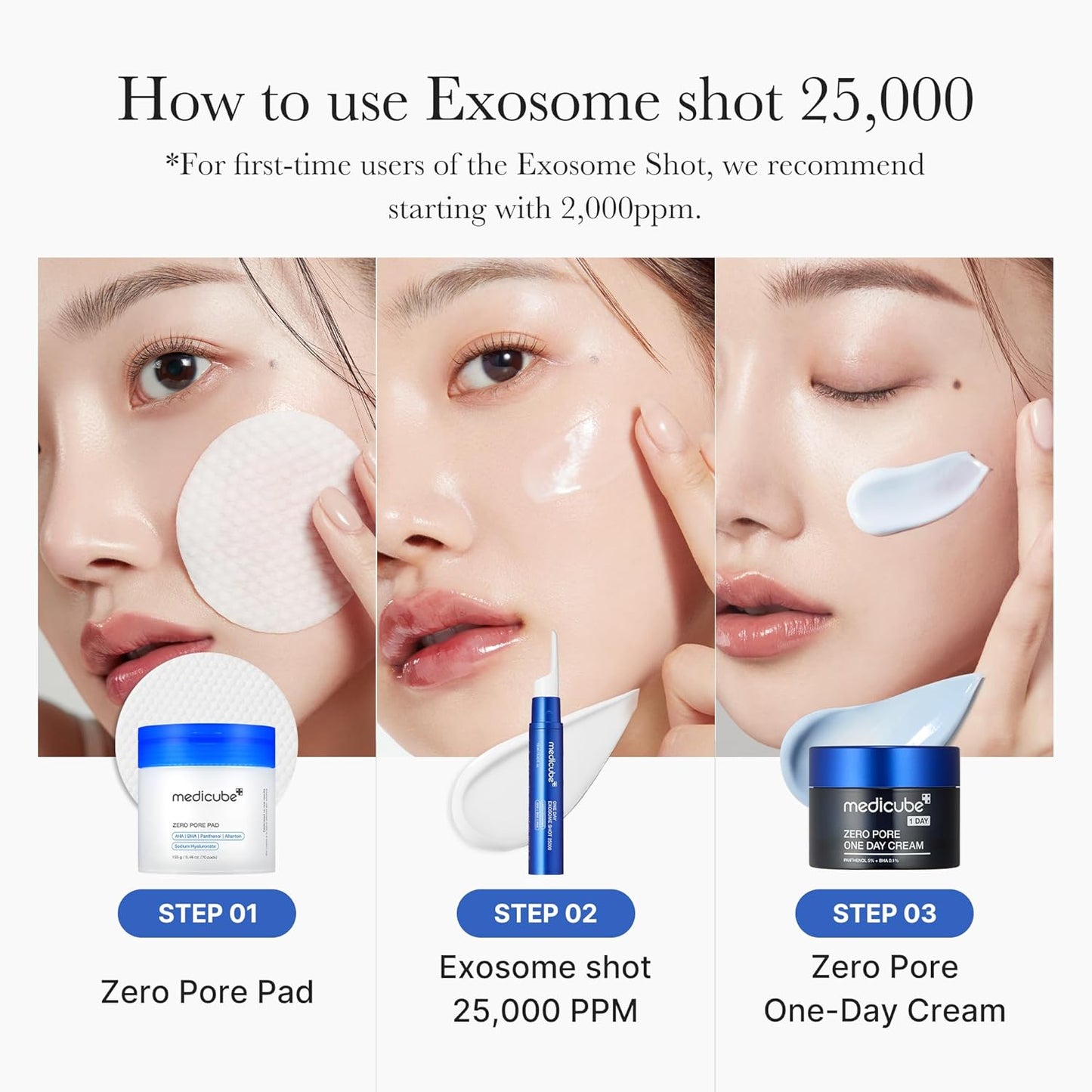 Zero Exosome Shot 25,000 PPM Spicule Facial Serum | Liquid Skin Booster Serum | Exosome, AHA+BHA+PHA | Pore Care, Dead Skin Cells, Skin Texture | Korean Skin Care 0.43 Fl.Oz