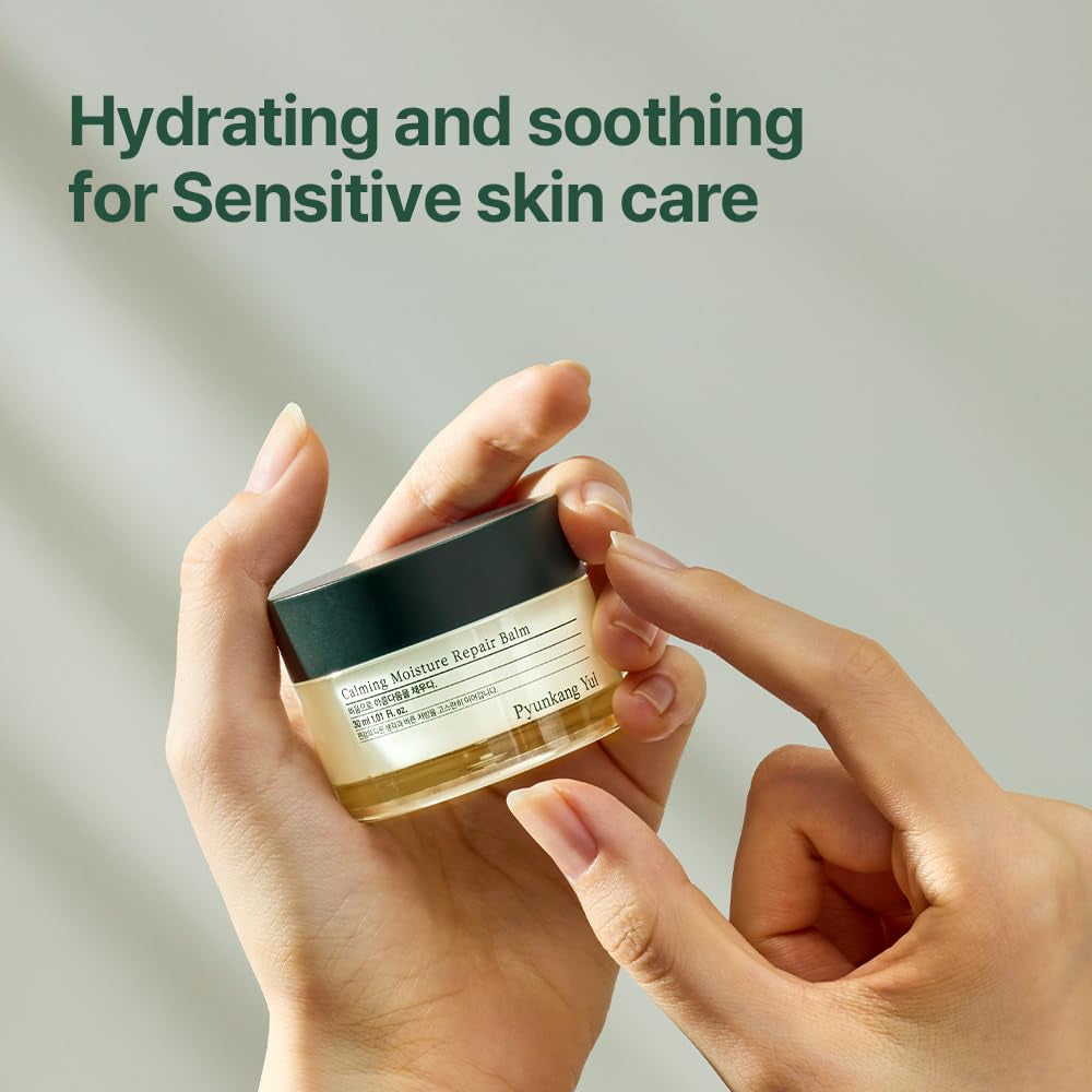 PKY Calming Moisture Repair Balm Instantly Calms Sensitive Skin, Face Moisturizer with Deep and Rich Nourishment, Vegan, Korean Skincare (1.01 Fl.Oz, 30Ml)