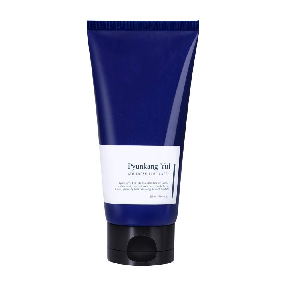 PKY ATO Cream Blue Label - Long Lasting Strong Moisture and Nutrients Hyaluronic Acids, Natural Safe Ingredients Ceramide Skin Barrier from Double Hydration Baby Lotion 4.06 Fl. Oz