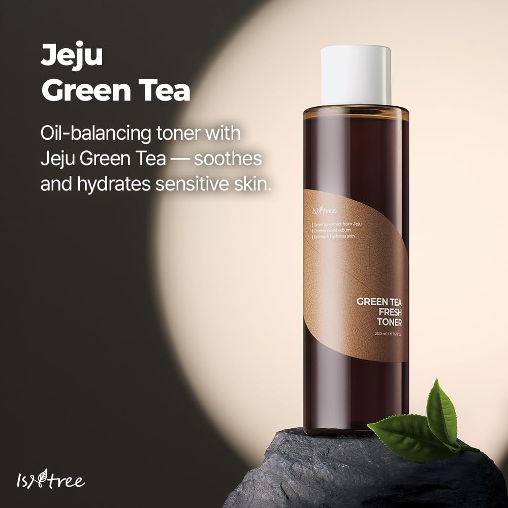 Green Tea Fresh Toner 200Ml, 6.76 Fl.Oz | Korean Skincare | Toner for Oily Skin | Sebum Control | Hydrating and Refreshing