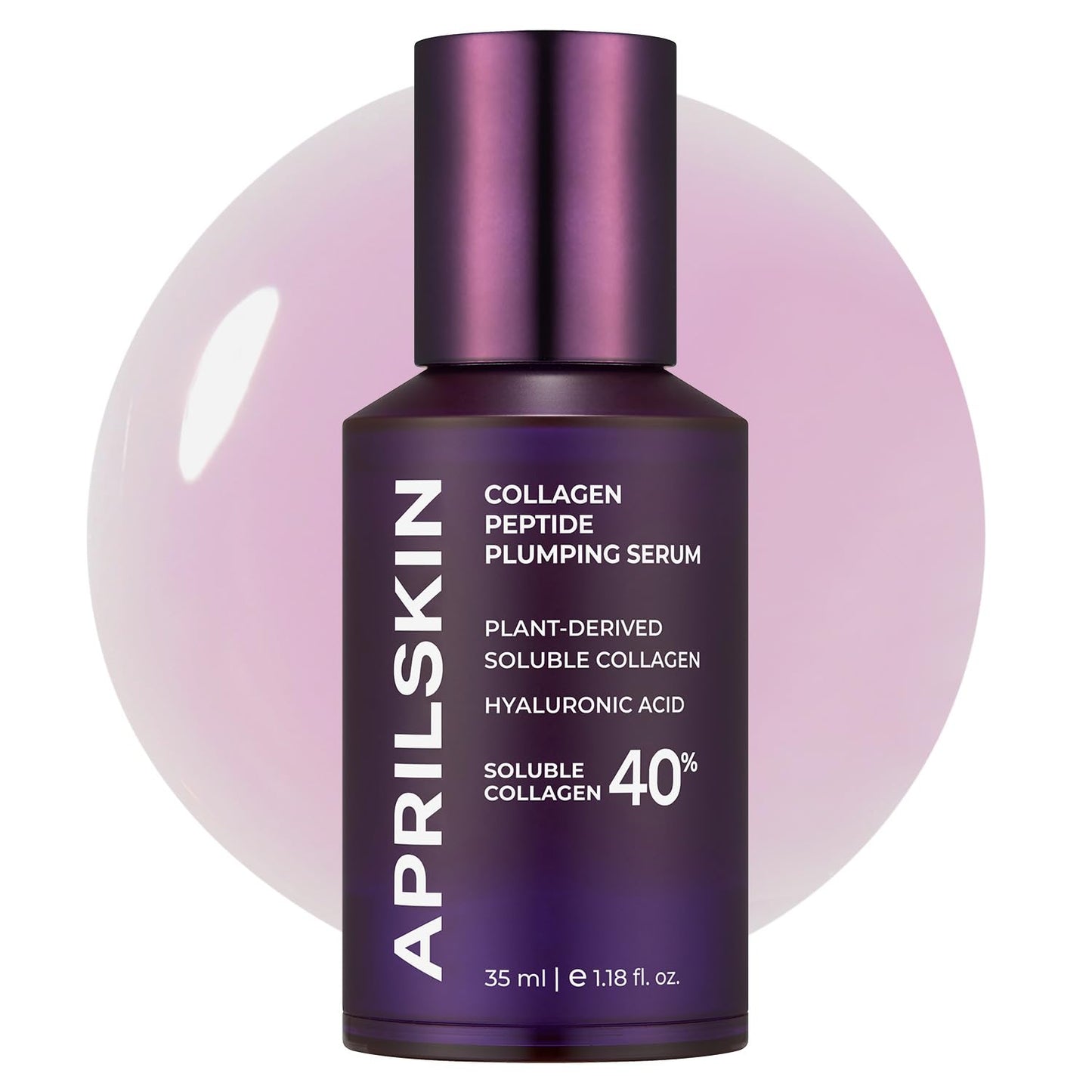 40% Collagen Peptide Plumping Serum | Vegan, Cruelty-Free | Keeps Radiant and Firmer-Looking with Triple Peptide Complex | for Fine Lines, Wrinkles & Sensitized Skin