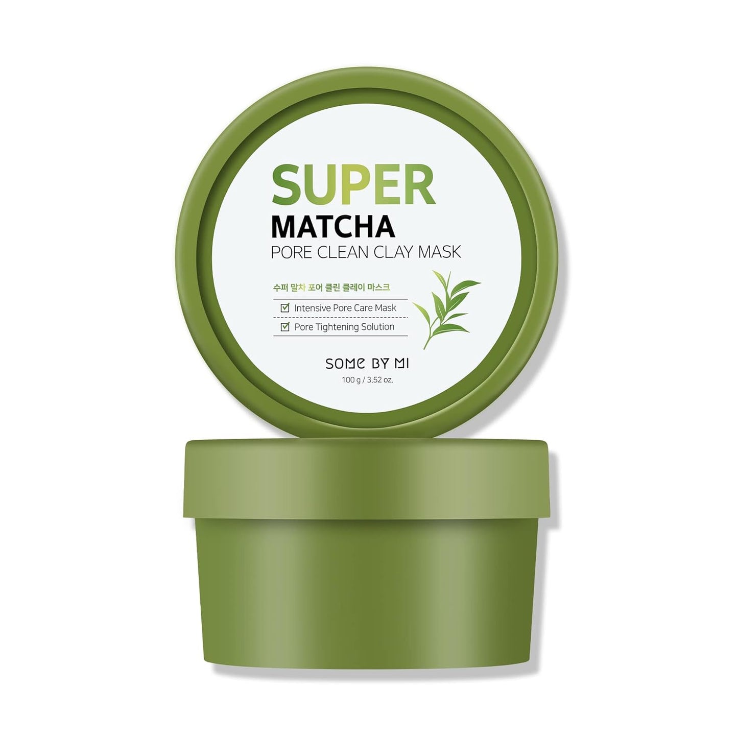 Super Matcha Pore Clean Clay Mask - 3.52Oz, 100G - Made from Match Water for Sensitive Skin - Skin Moisturizing Effect with Sebum and Pore Care - Korean Skin Care
