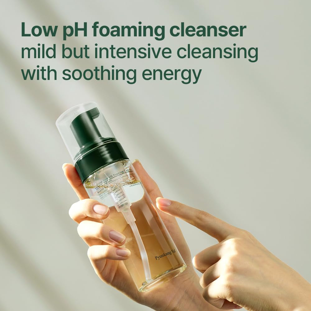 PKY Calming Low Ph Foaming Cleanser | Daily Face Wash & Makeup Remover with Tea Tree, Centella Asiatica, 5 Hyaluronic Acids That Removes Dead Skin Cells, Hydrates Skin - 150Ml 5.07 Fl.Oz.