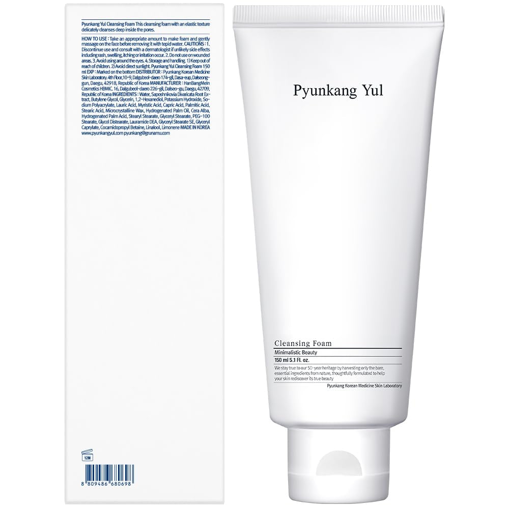 Cleansing Foam - Korean Facial Wash for All Skin Types - Zero-Irritation Face Washer Extracted from Coconut - Moisturized Skin & Creating Moisture Barrier after Cleansing - 5.1 Fl. Oz