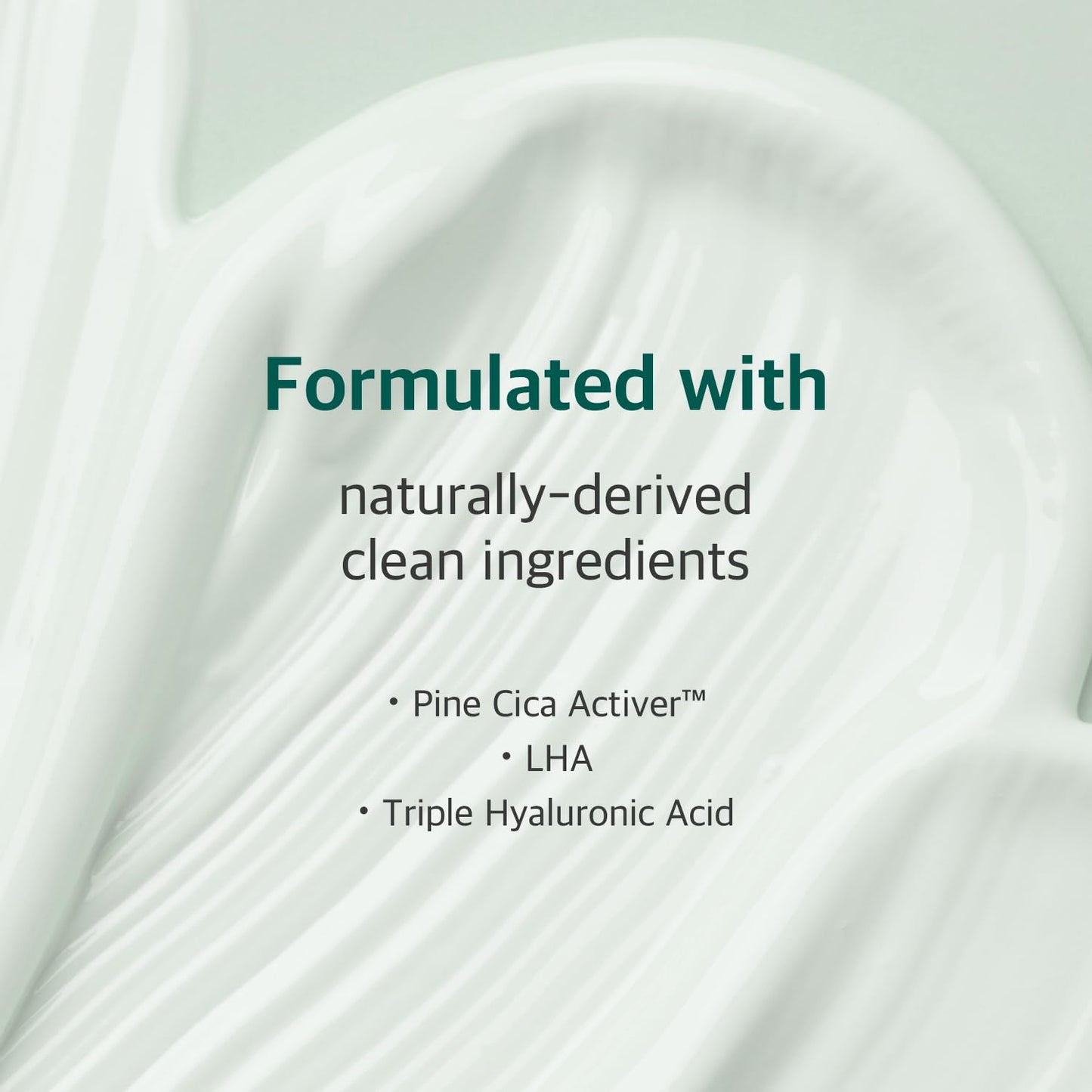 Pine Calming Cica Cream 1.69 Fl Oz, Low-Acidic Soothing Moisturizer with Pine Cica, BHA + LHA, and Hyaluronic Acid for Skin Barrier Support, Sebum Control, and Hydration, Korean Skincare