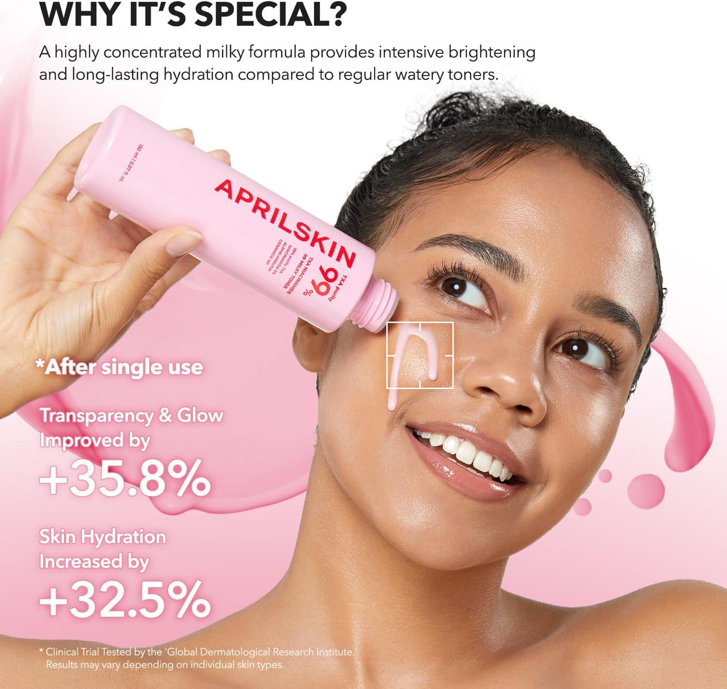 Txa+Niacinamide 99 Pink Milky Toner | 99% High-Purity TXA 3%+ Niacinamide 5% for Brightening | Highly Concentrated Cream Toner | Deep Moisturizing Formula for Dull Skin | 5.07 Fl.Oz.