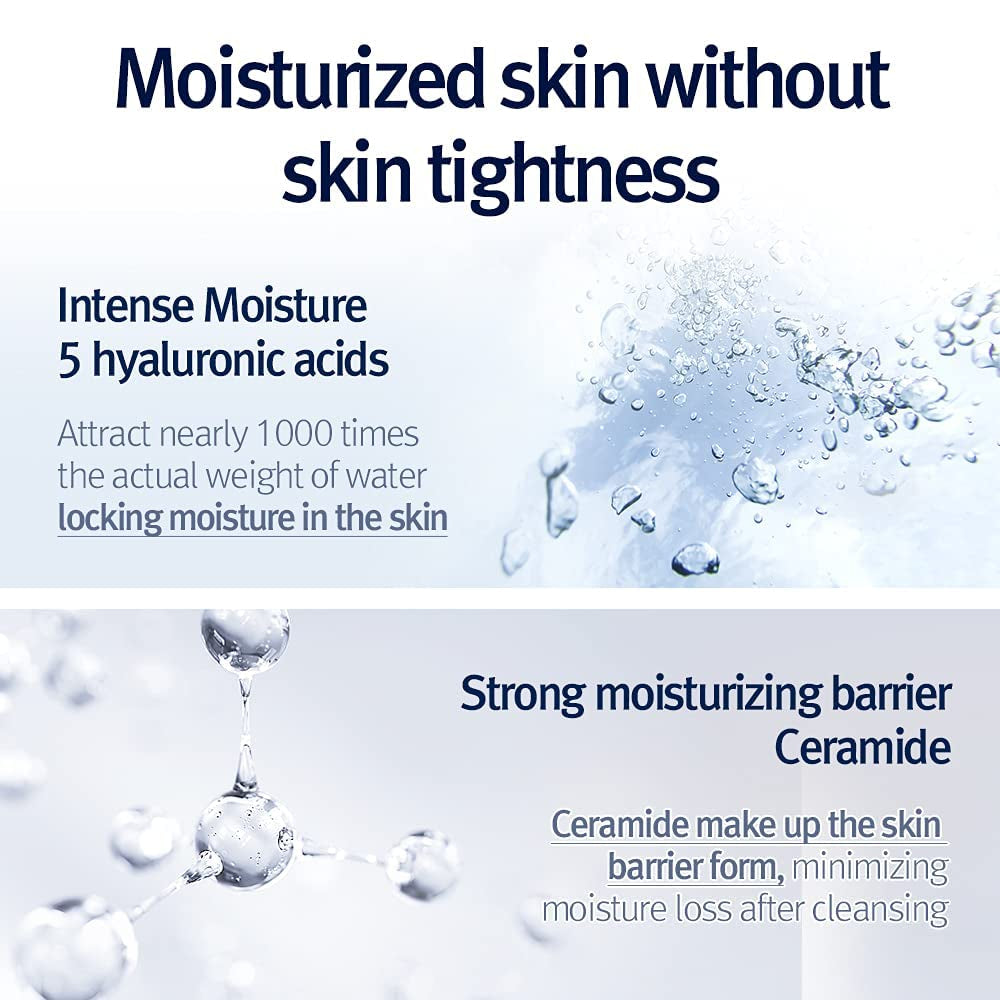 PKY Low Ph Cleansing Water Makeup Remover Face Cleanser with Witch Hazel and AHA - Cica, Tea Tree Extract Natural Ingredients Ceramide Micellar Water 9.8 Fl Oz