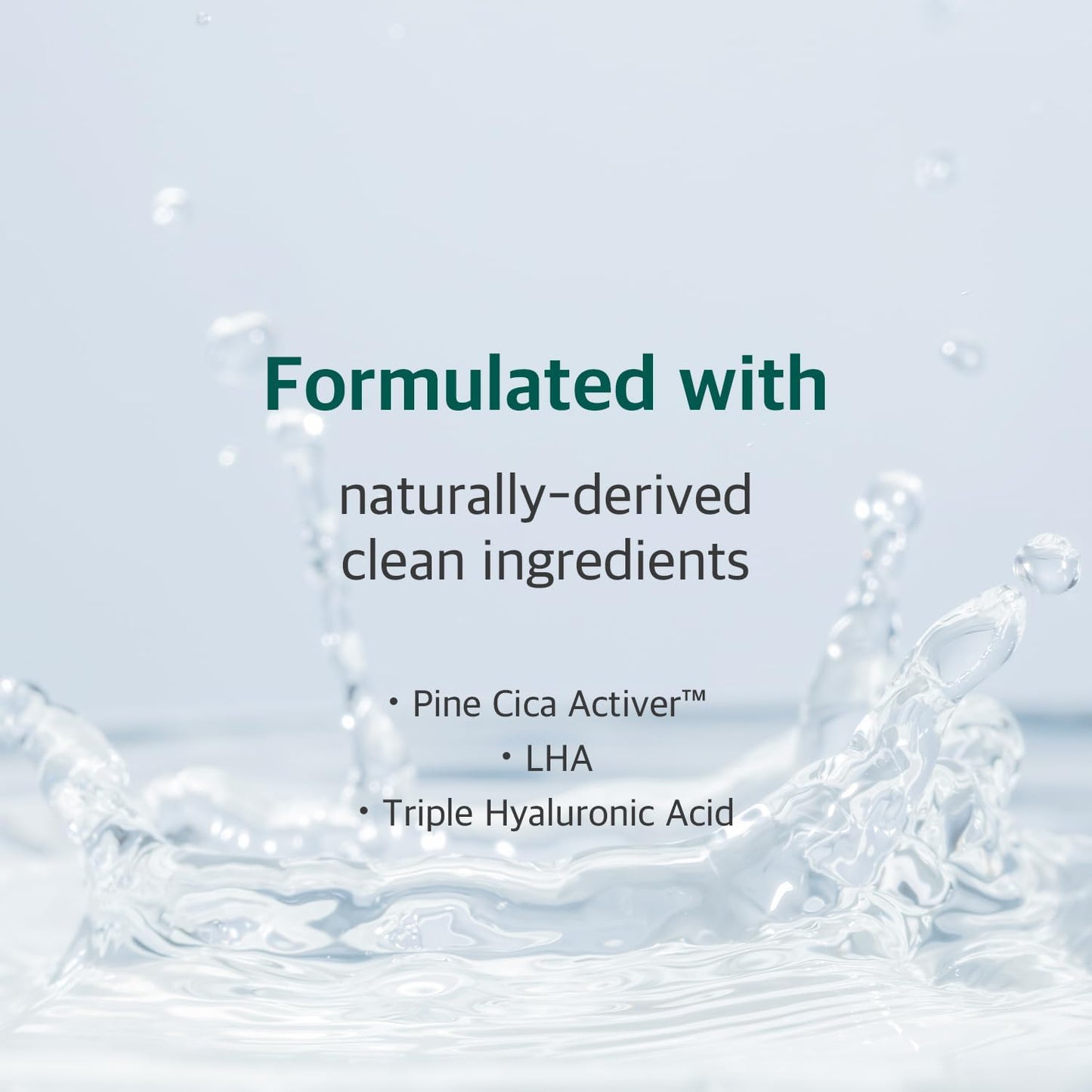 Pine Calming Cica Pad 50Pcs, 7Cm Wide Cooling and Soothing Toner Pads with Pine Cica, BHA + LHA, and Hyaluronic Acid for Heated, Acne-Prone Skin, Multi-Zone Hydration, Korean Skincare