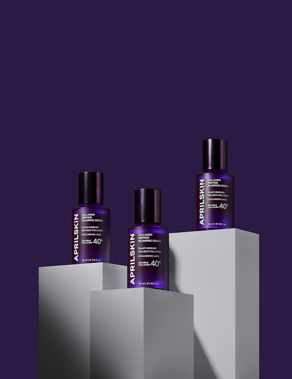 40% Collagen Peptide Plumping Serum | Vegan, Cruelty-Free | Keeps Radiant and Firmer-Looking with Triple Peptide Complex | for Fine Lines, Wrinkles & Sensitized Skin