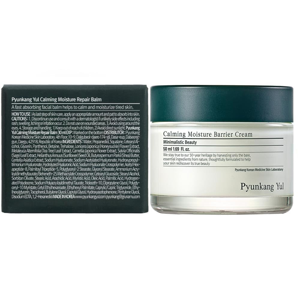 PKY Calming Moisture Repair Balm Instantly Calms Sensitive Skin, Face Moisturizer with Deep and Rich Nourishment, Vegan, Korean Skincare (1.01 Fl.Oz, 30Ml)