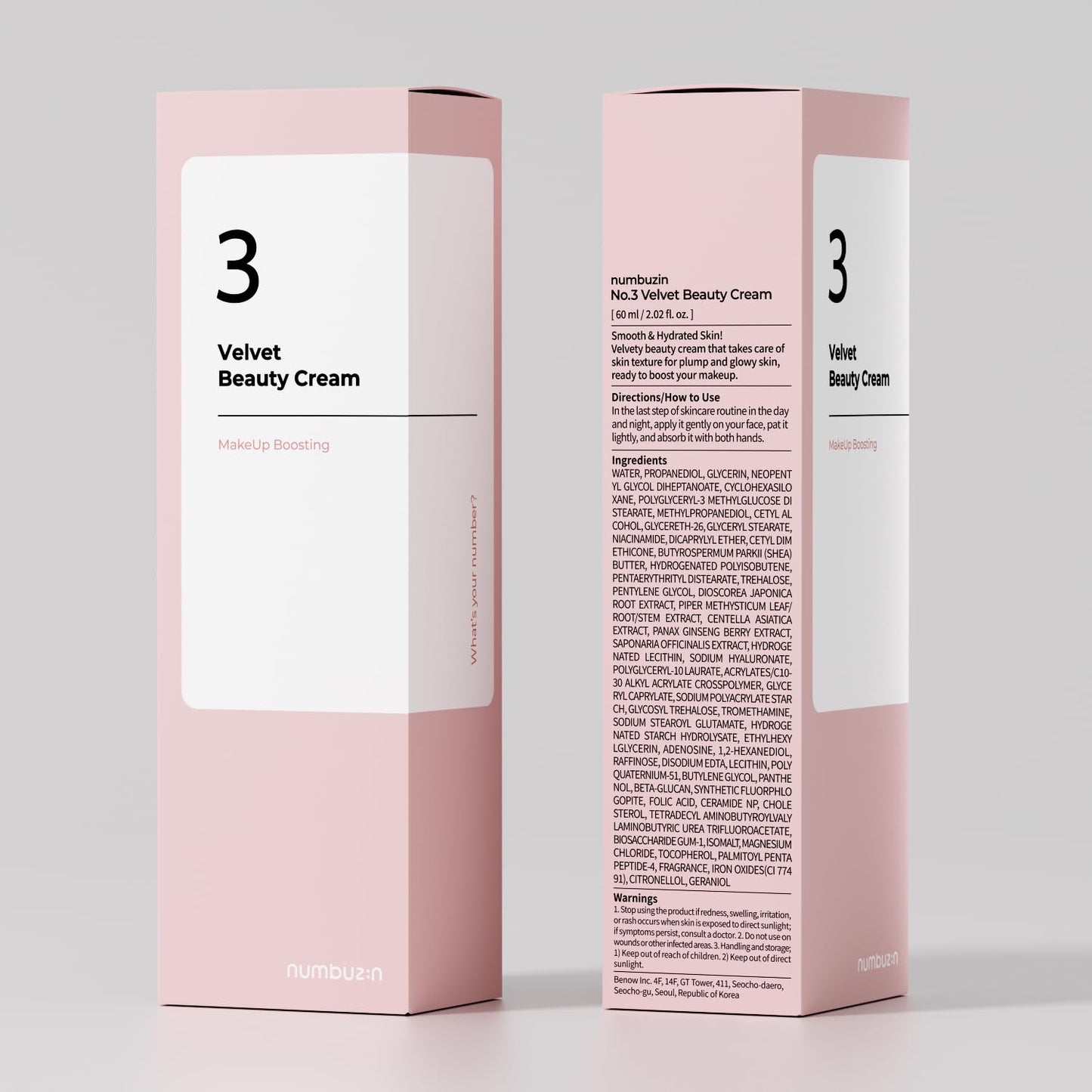No.3 Cream | Velvet Beauty Cream | Hydration, Textured Skin, Poreless, Smooth Skin, Makeup Prep, Primer, Niacinamide | 2.02 Fl. Oz.