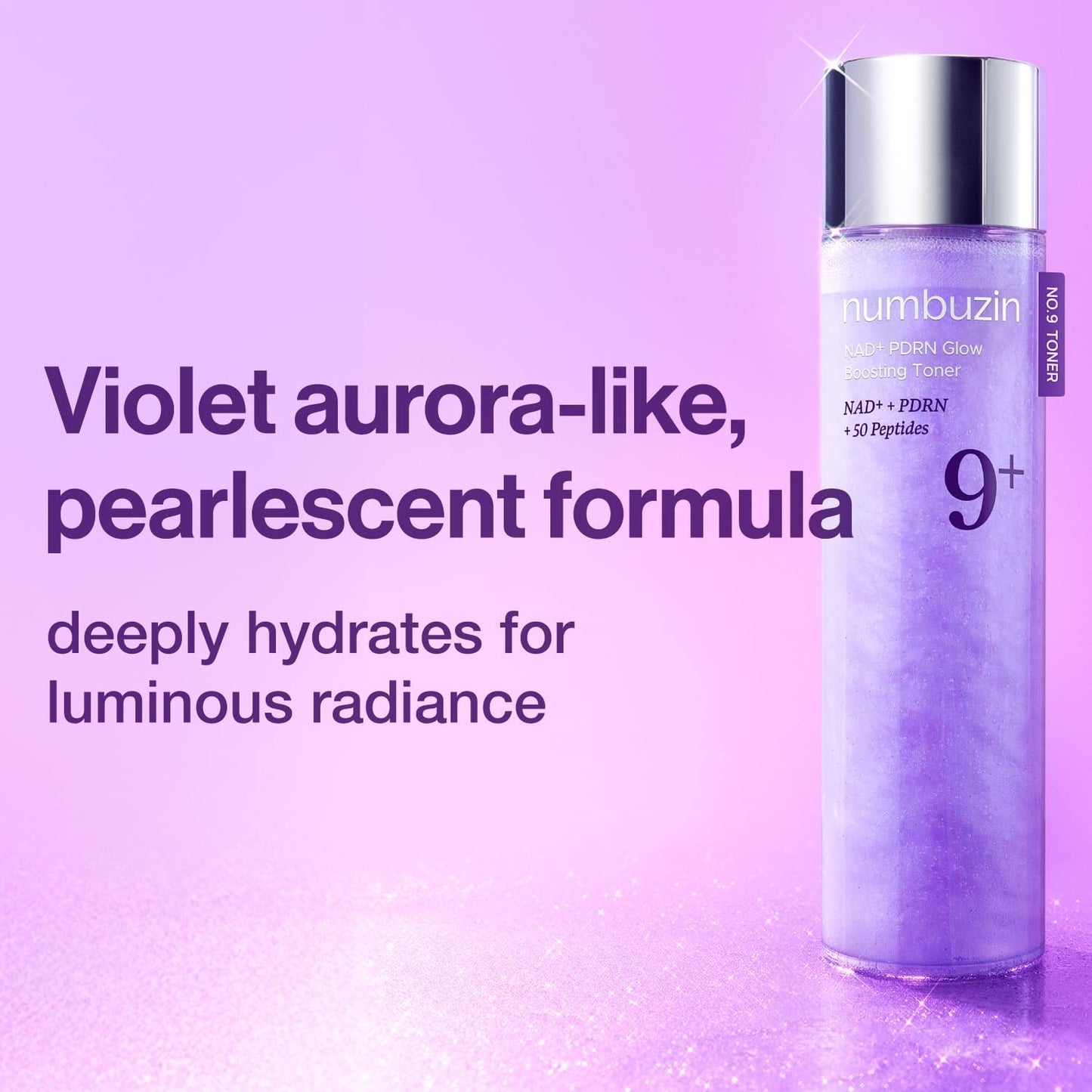 No.9 Toner | NAD+ PDRN Glow Boosting Toner | Glowing, Firming, Hydrating, Elasticity, Wrinkles, Fine Lines, Korean Skincare | Salmon PDRN, Peptides, NAD | Essence for Dry Skin | 5.07 Fl. Oz