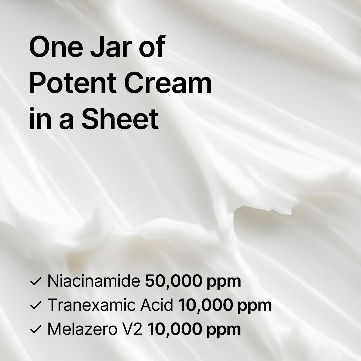 Pore+Dark Spot Brightening Cream Mask 4EA | Non-Sticky Sheet for Enlarged Pores with Niacinamide, Tranexamic Acid, Non-Irritating, Hydrating, Hyperpigmentation, Korean Facial Mask