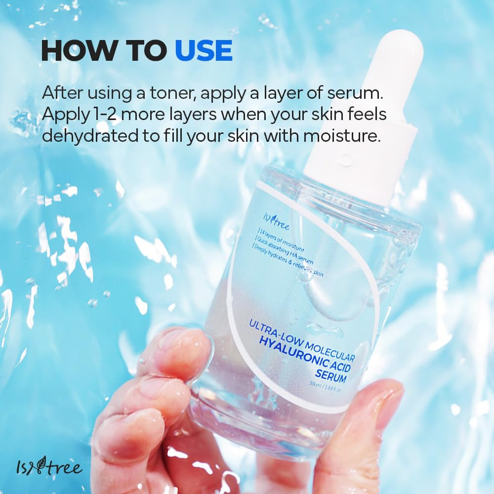 Ultra-Low Molecular Hyaluronic Acid Serum 1.69 Fl.Oz | Vegan Korean Skincare | 14-Complex Hyaluronic Acid | Deep Hydration | Lightweight & Fast-Absorbing