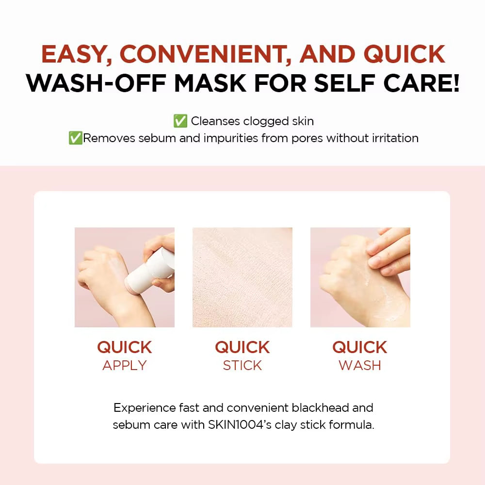 SKIN1004 Madagascar Centella Asiatica Acne Quick Clay Stick Mask Moisturizing and Nourishing Skin Korean Skincare 27G