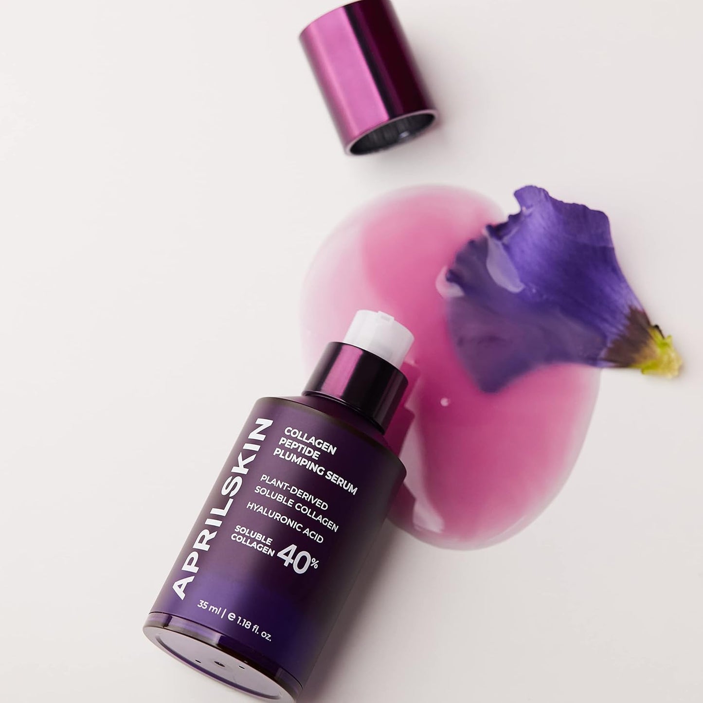40% Collagen Peptide Plumping Serum | Vegan, Cruelty-Free | Keeps Radiant and Firmer-Looking with Triple Peptide Complex | for Fine Lines, Wrinkles & Sensitized Skin