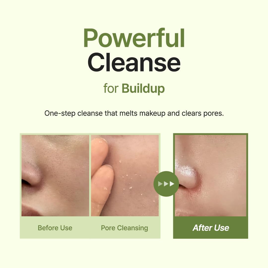 from Green Cleansing Oil, Fragrance-Free Makeup Remover for Face & Eyes, Gentle Vegan Oil Cleanser for Sunscreen & Waterproof Makeup, Cruelty-Free Korean Skin Care, 6.76 Fl.Oz / 200Ml