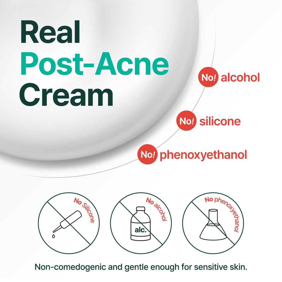 Post-Acne Moisturizer, Recovery & Glow Boost, Silicone-Free, Non-Comedogenic, Vegan, Korean Skincare, Mighty Bamboo Panthenol Cream, 3.38 Fl Oz / 100Ml