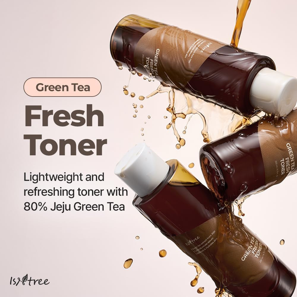 Green Tea Fresh Toner 200Ml, 6.76 Fl.Oz | Korean Skincare | Toner for Oily Skin | Sebum Control | Hydrating and Refreshing