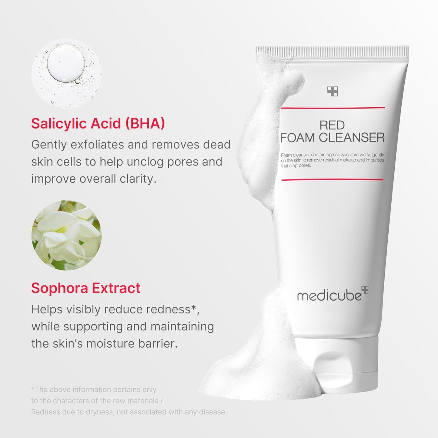 Red Foam Cleanser - Deeply Cleanses, Remove Impurities, Control Sebum, | Korean Skincare