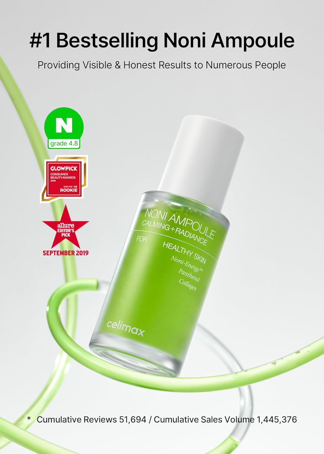 Noni Energy Ampoule 50Ml | with Noni Extract, Hydrating, Moisturizing & Soothing Serum for Wrinkles & Fine Lines, Mild Ampoule for Face