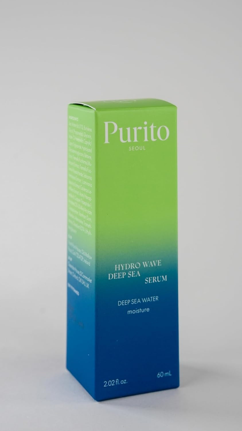 Hydro Wave Deep Sea Serum, 60 Ml / 2.02 Fl. Oz., Hydrating Face Serum, Lightweight & Non-Greasy, Skin Moisture Boost, Korean Skincare, for Sensitive Skin, Hyaluronic Acid & Deep Sea Water